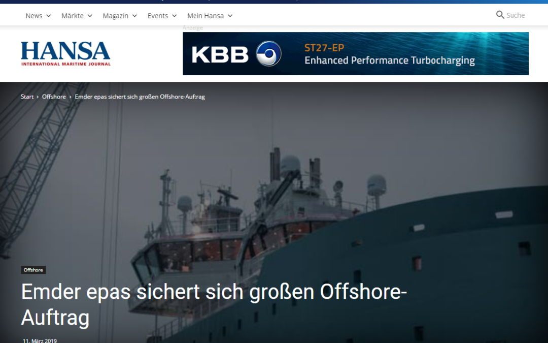 Hansa: epas secures a big offshore contract